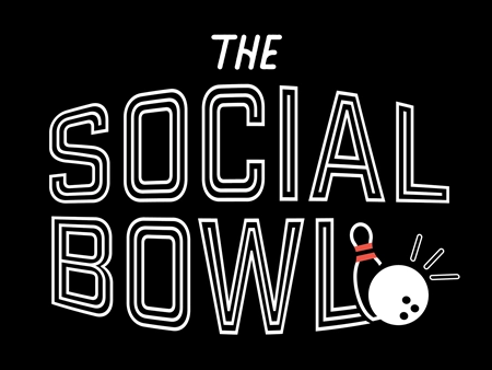 Social Bowl logo black background